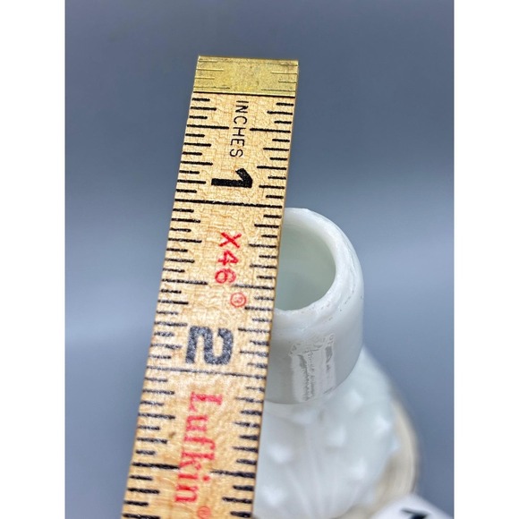 Vintage Milk Glass Decanter Stopper Spiked Hobnail Shell Top Replacement - Picture 6 of 7